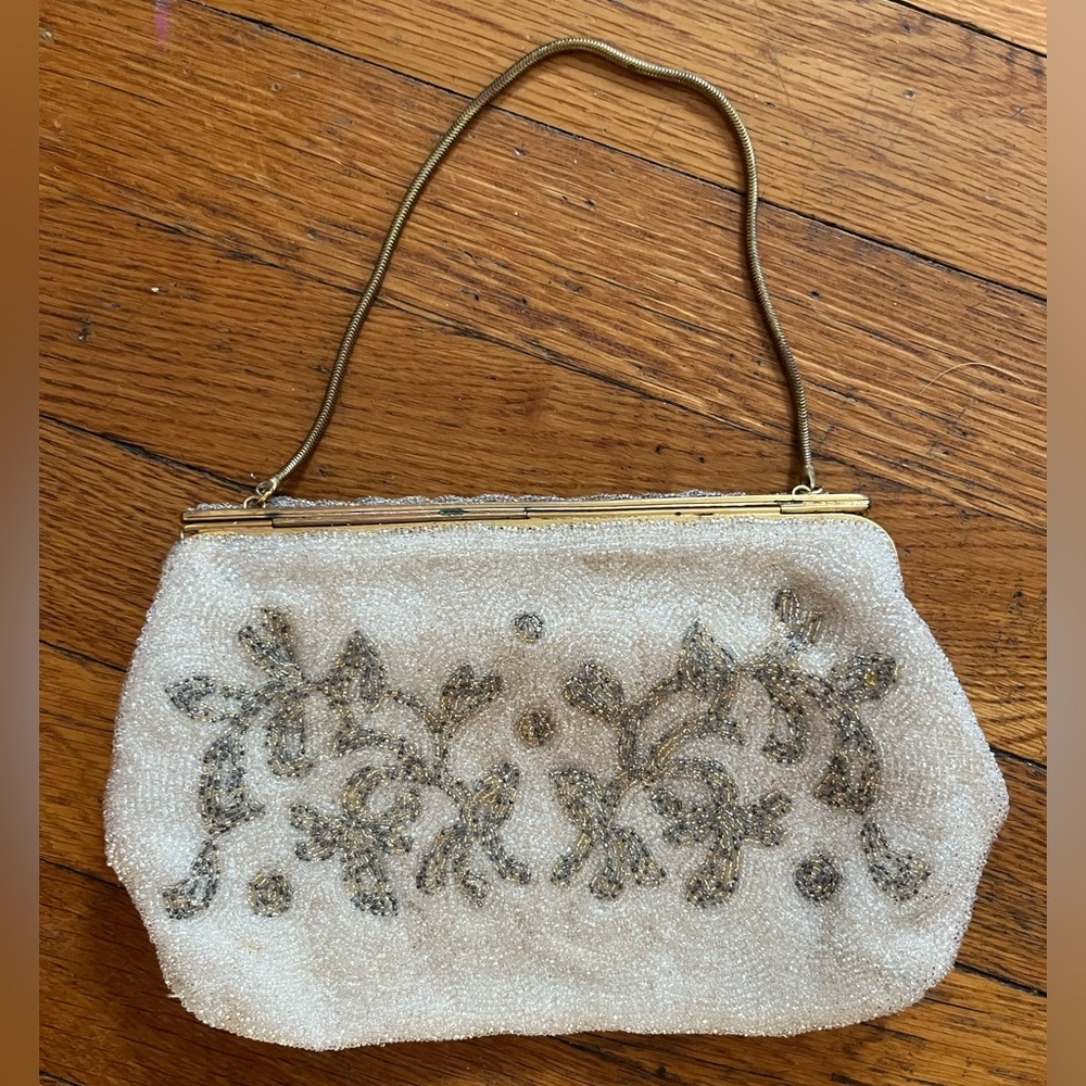 Vintage beaded purse with change purse - Picture 2 of 11